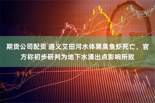 期货公司配资 遵义艾田河水体黑臭鱼虾死亡,官方称初步研判为地下水涌出点影响所致